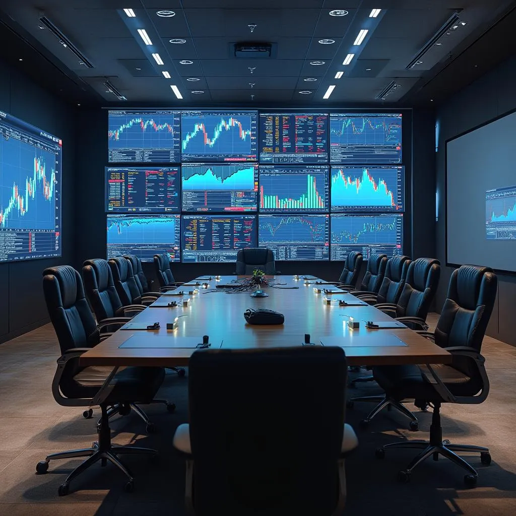 Sala de reuniones durante sesión de planificación estratégica